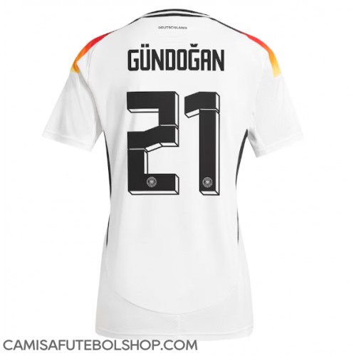 Camisa de time de futebol Alemanha Ilkay Gundogan #21 Replicas 1º Equipamento Feminina Europeu 2024 Manga Curta